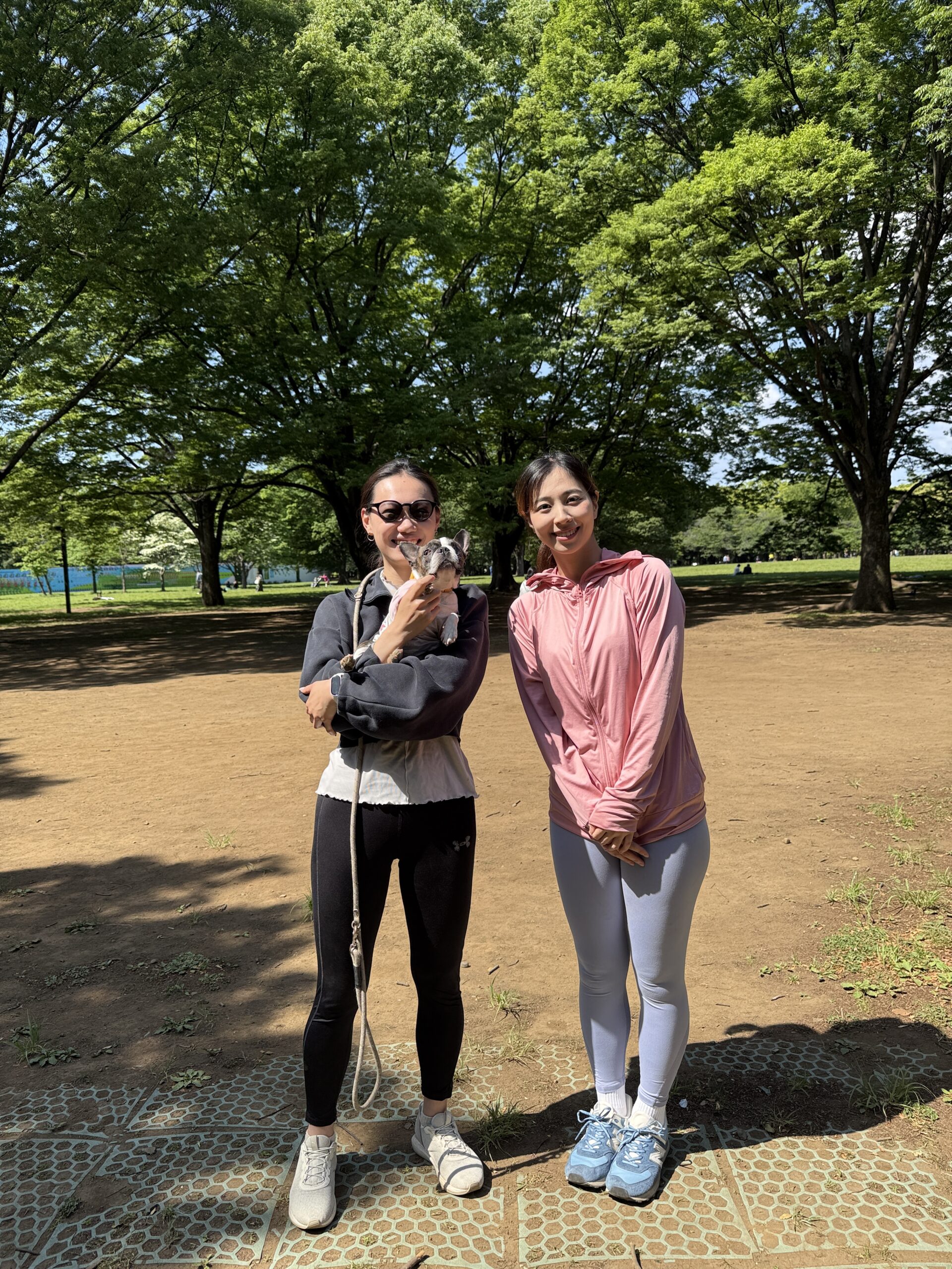代々木公園での朝トレーニング