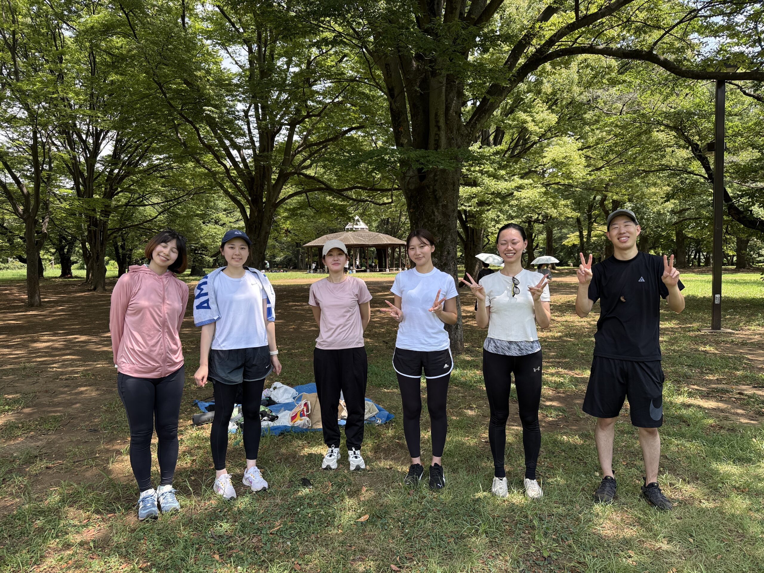 代々木公園でのグループトレーニング